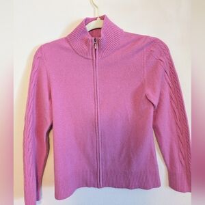 Pink Caslon Cashmere Zip Up